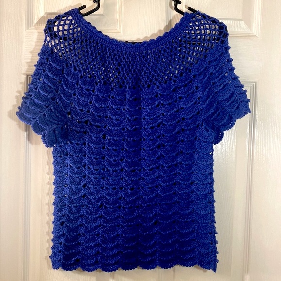HANDMADE Kawaii Cute Blue Knit Top - Picture 3 of 11